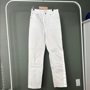 Denim Forum White Straight Jeans